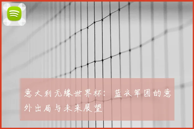 意大利无缘世界杯：蓝衣军团的意外出局与未来展望